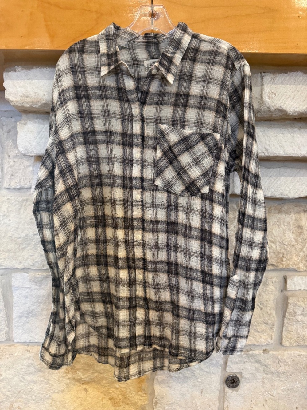Current/Elliott Plaid Shirt, Size 2